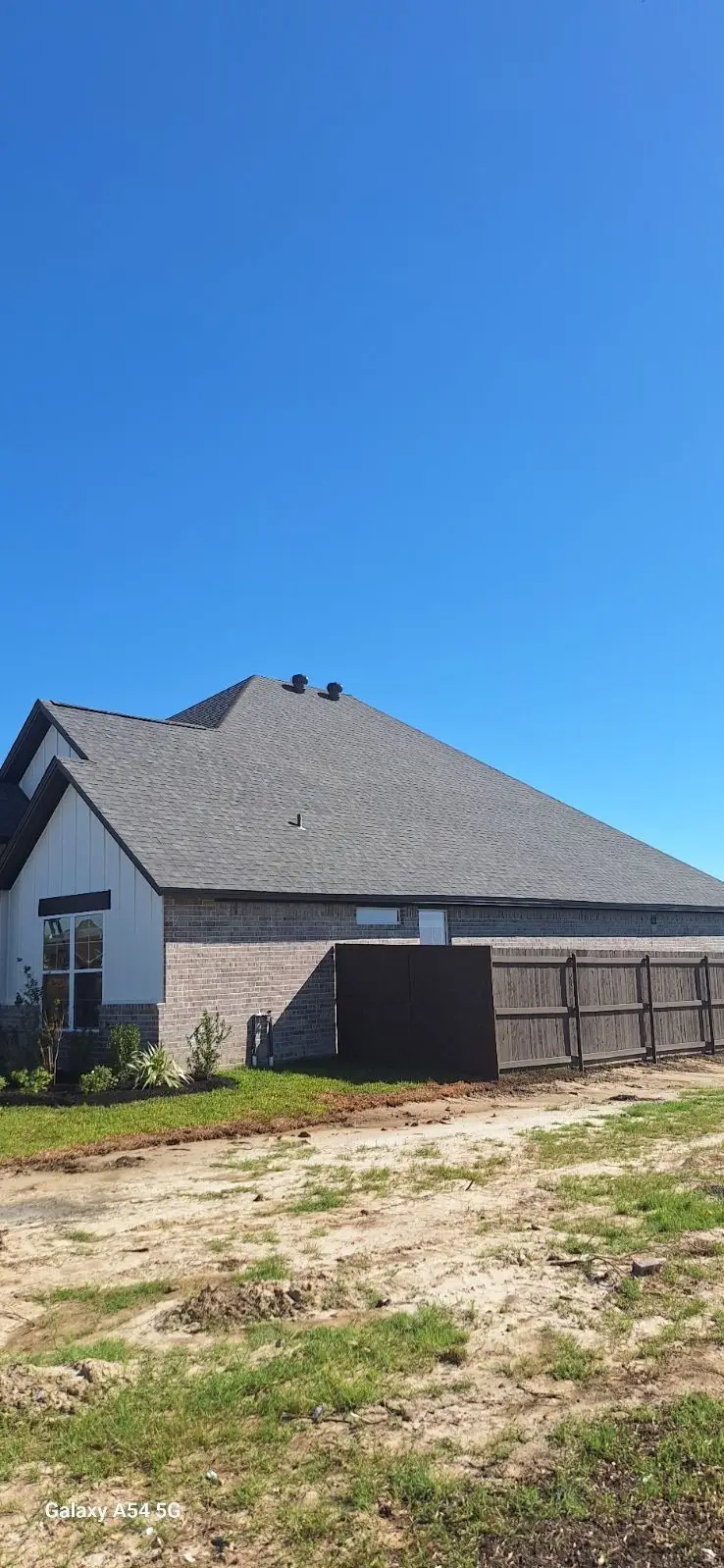 New build with fresh roof sheathing